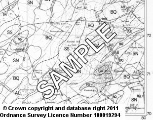 Soil Maps Uncoloured 1:25 000 10x10 KM sample image